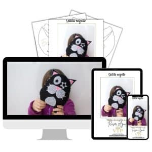 Curso gatito fieltro patrones