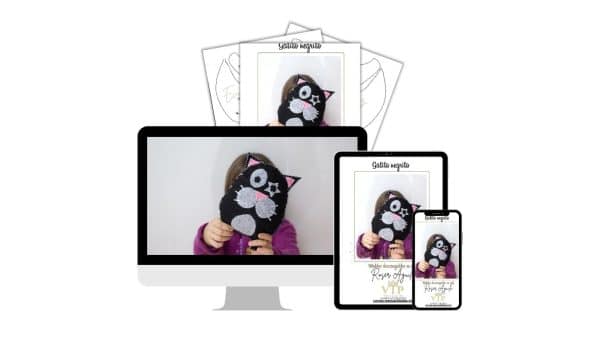 Curso gatito fieltro patrones