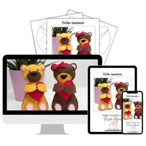 Curso ositos de fieltro y patrones